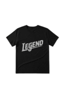 Black Slim Fit Cotton Blend T-Shirt with Bold Bull Graphic (Free size)