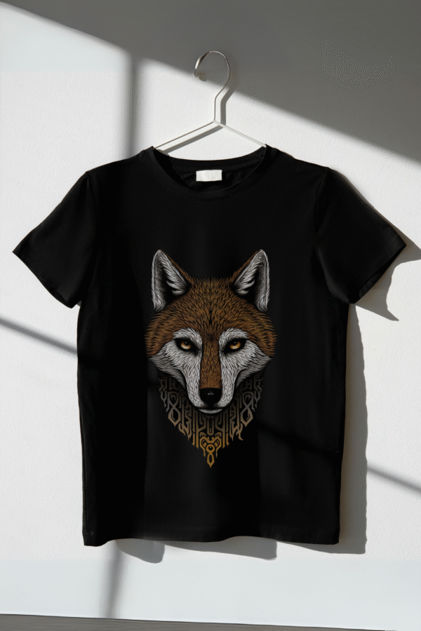 Mystic Wolf Black T-Shirt (Free size) - Image 3
